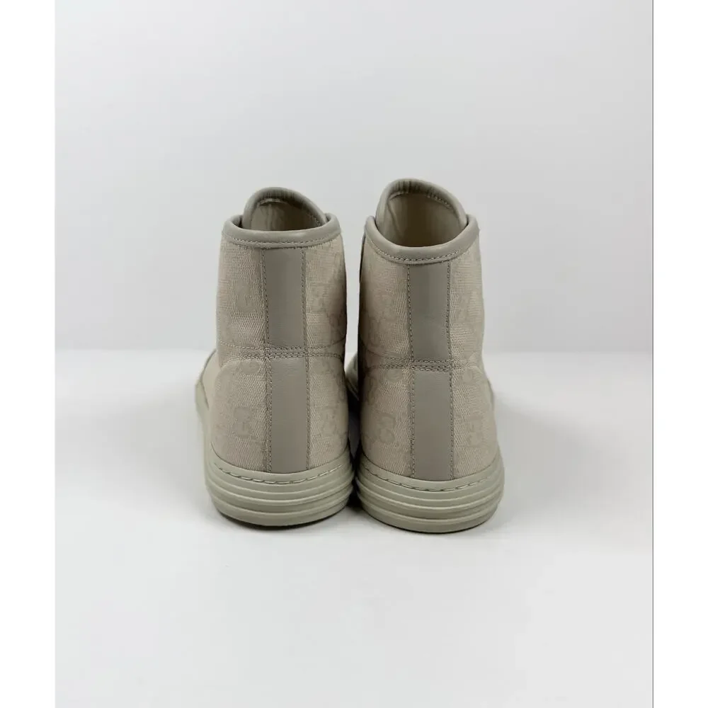 Size 8US - Gucci High Top Beige Canvas